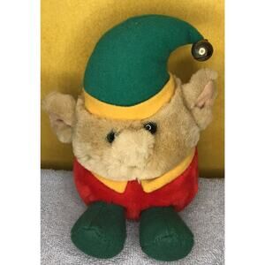 Swibco Puffkins 4” Elvin The Elf Christmas Plush Doll Stuffed Animal Toy